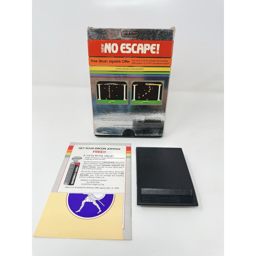 No Escape Atari 2600 1982 Complete CIB Tested - Picture 2 of 8